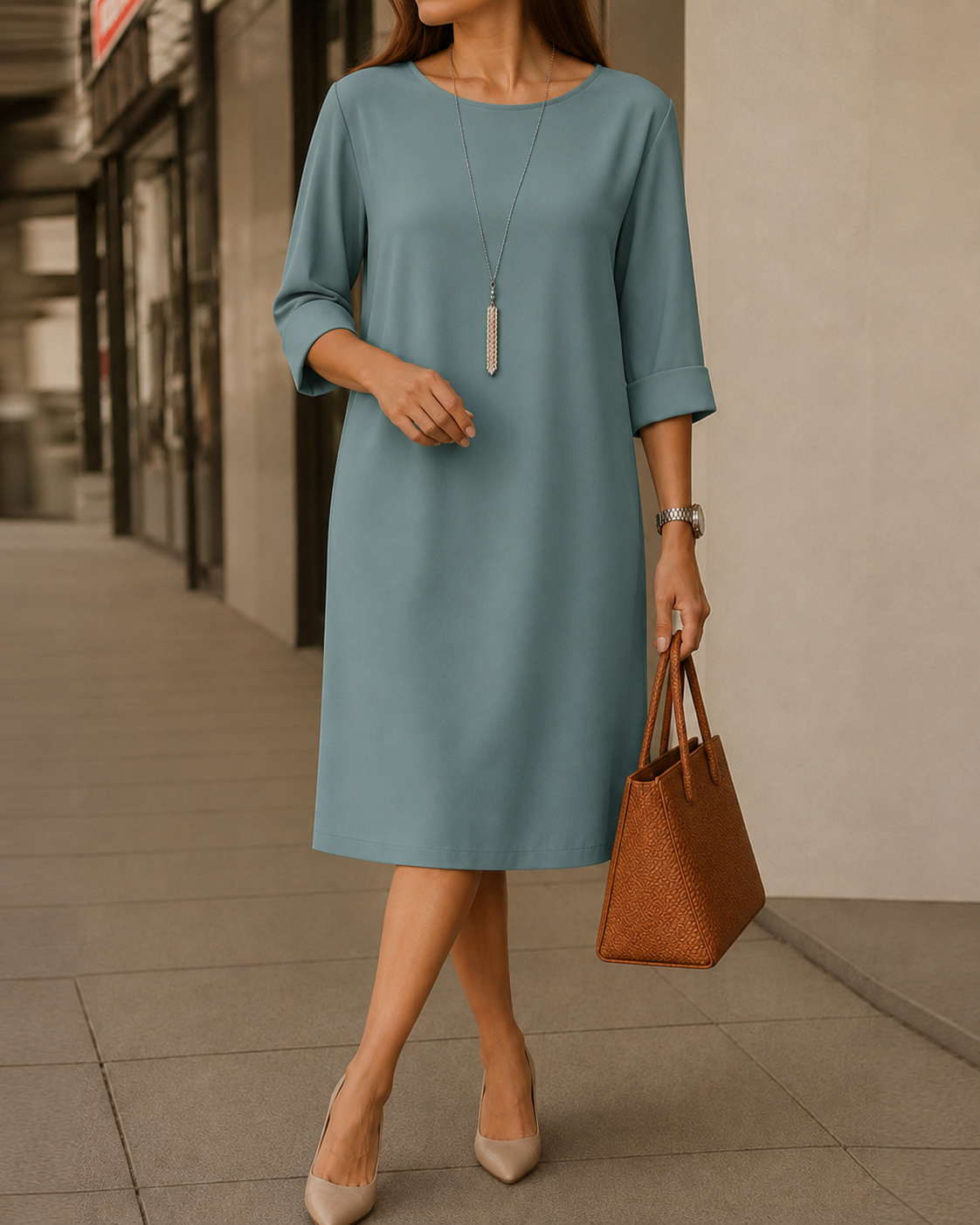 Juliette Vestido Midi - Turquesa