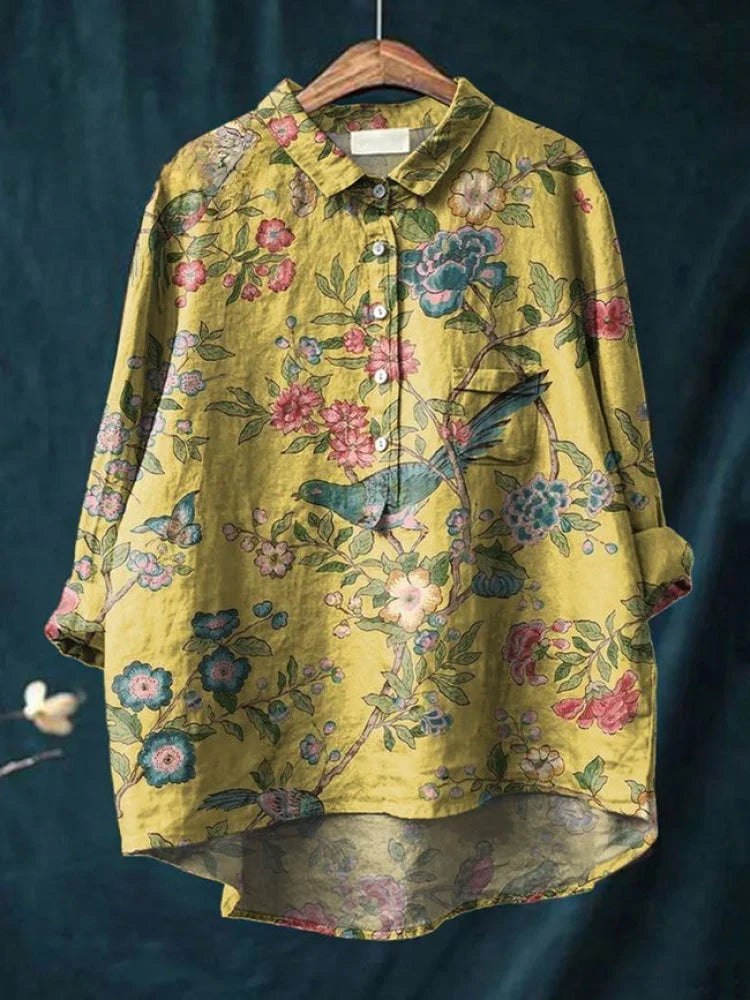 Tiziana – Camisa de lino estampada