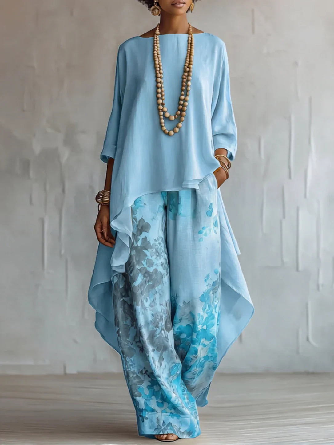 Genevra | Asymmetric Floral Garment