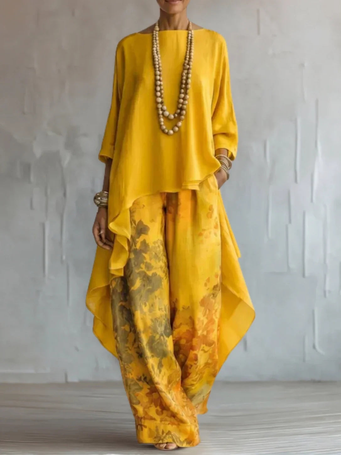 Genevra | Asymmetric Floral Garment
