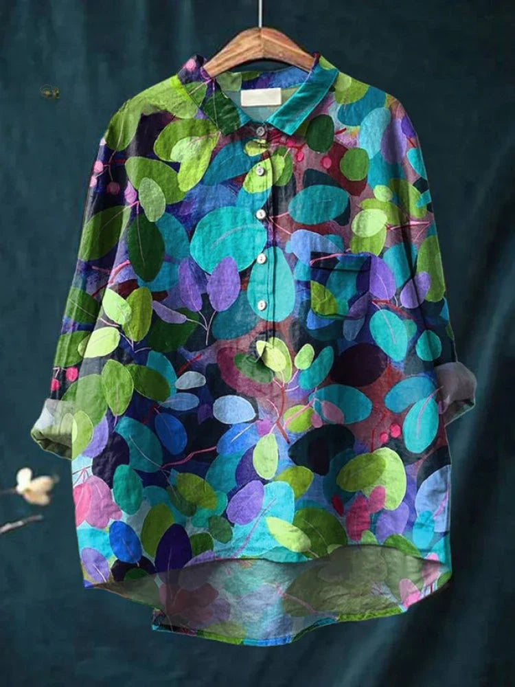 Tiziana – Camisa de lino estampada