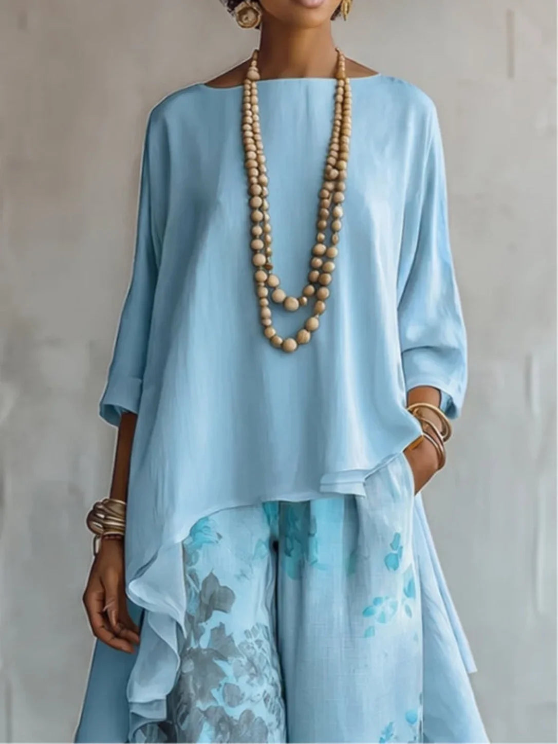 Genevra | Asymmetric Floral Garment