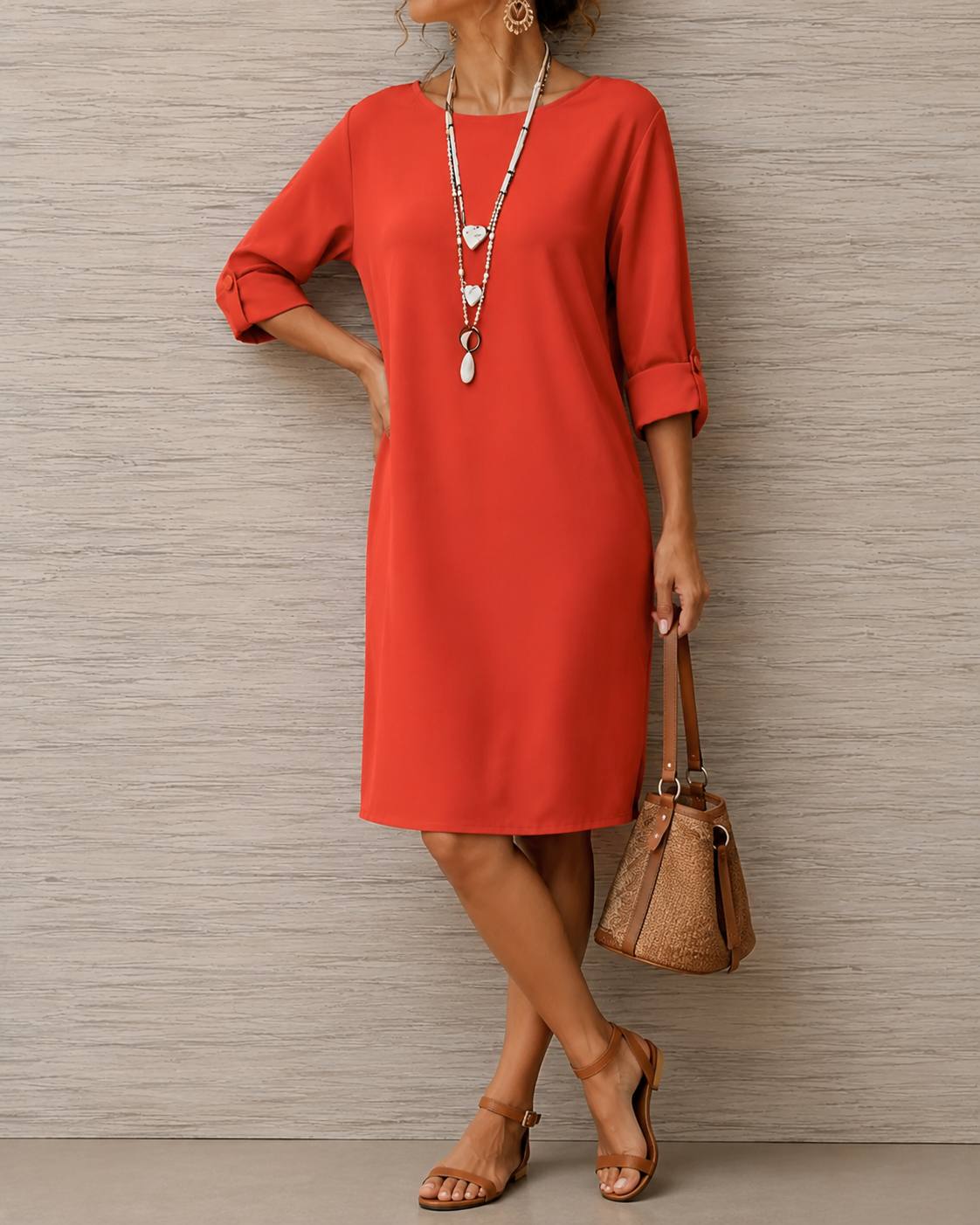 Juliette Vestido Midi - Naranja