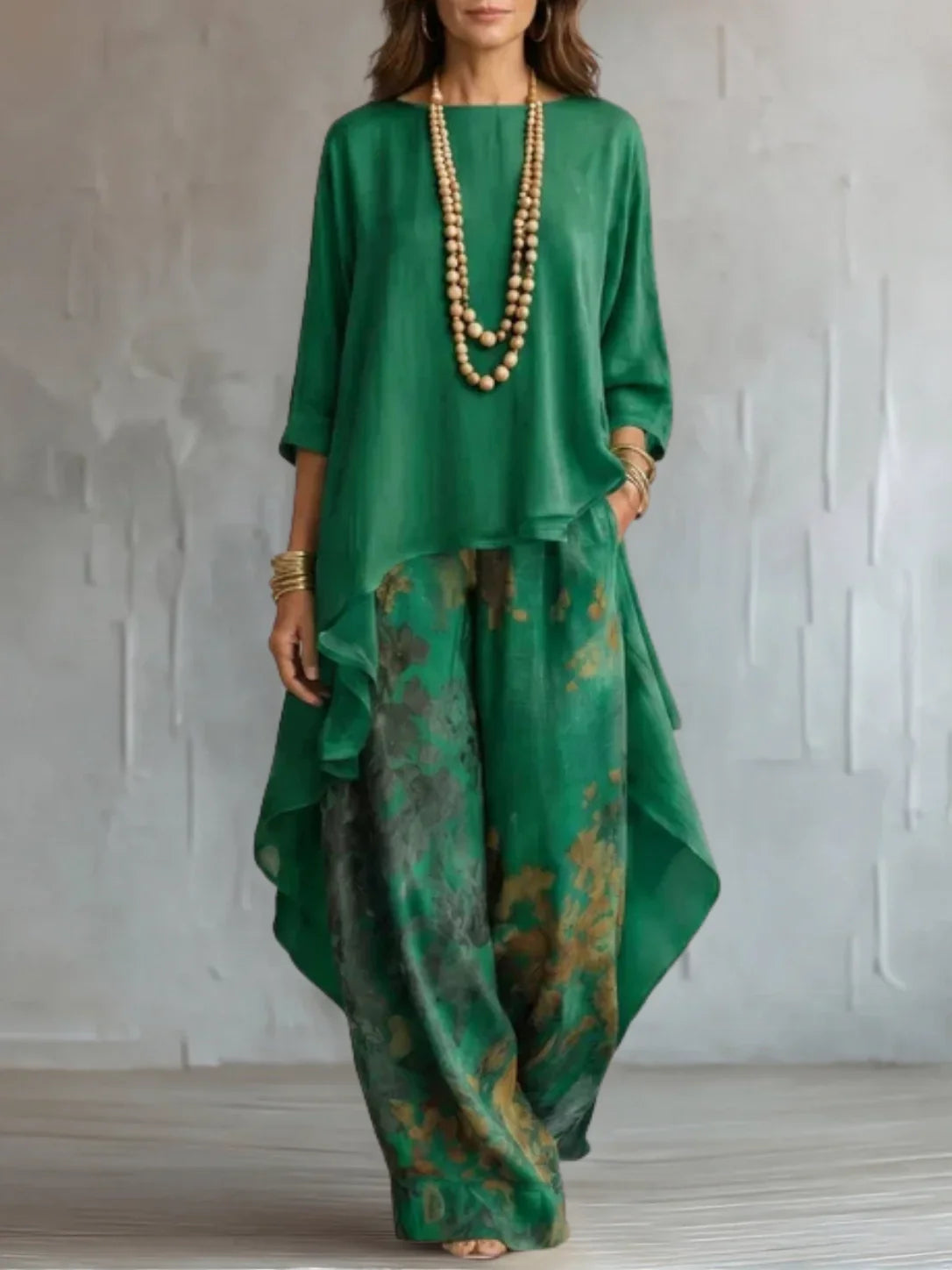 Genevra | Asymmetric Floral Garment