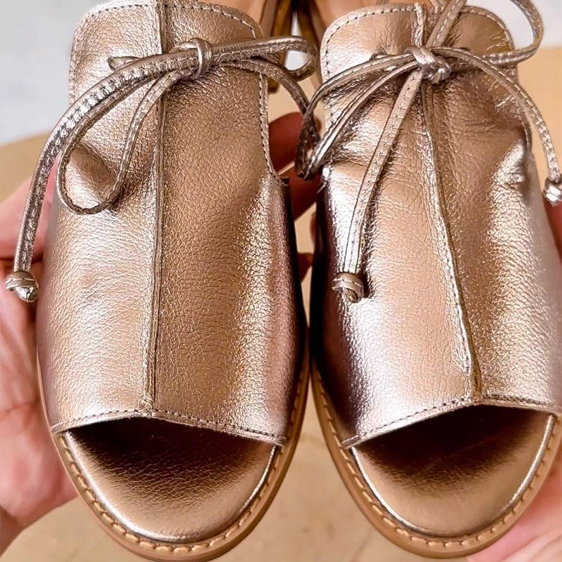 LILLIANA | SANDALIAS DE CUERO CON TIRAS