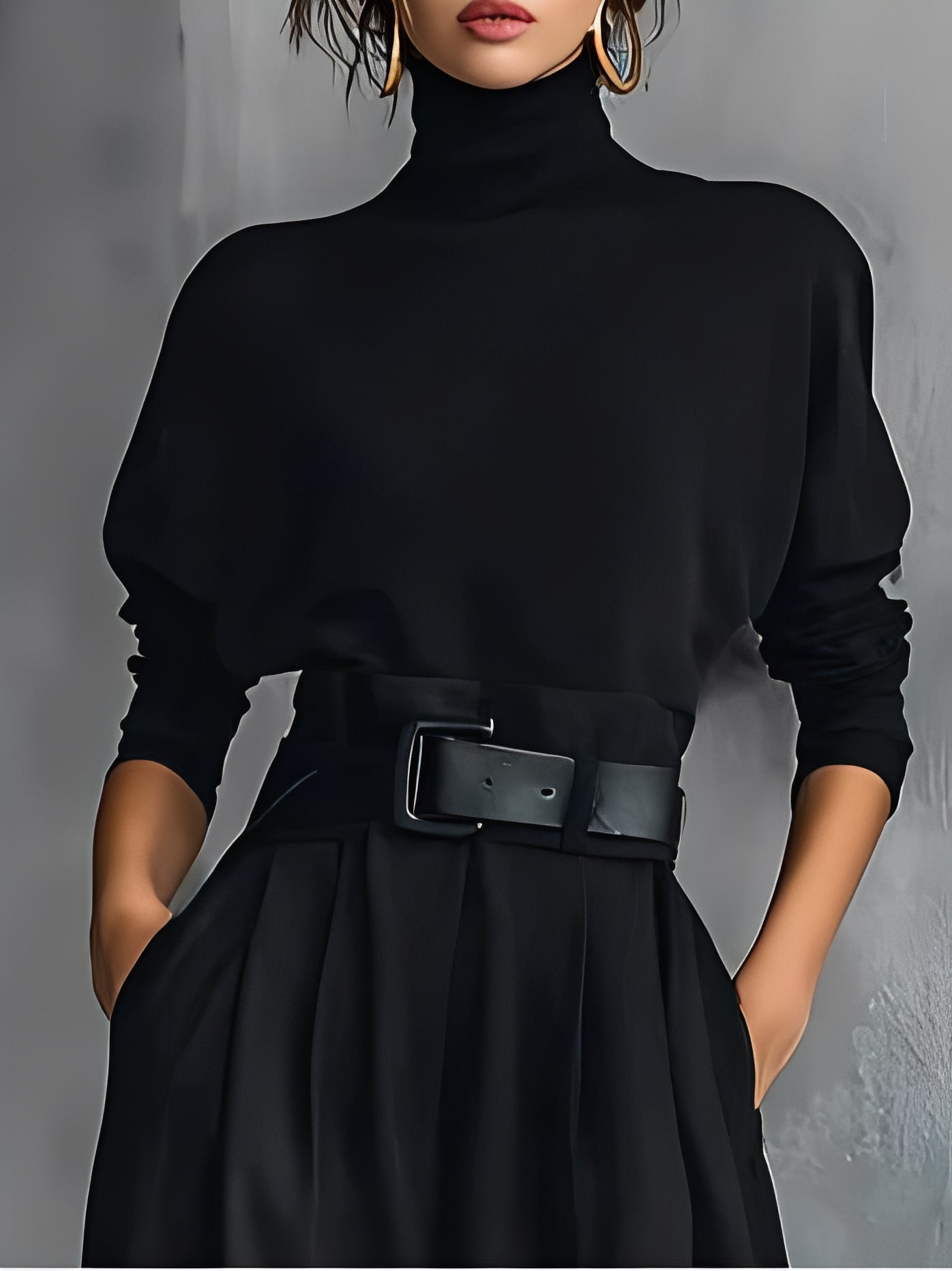 Maria – set with turtleneck and straight-leg pants