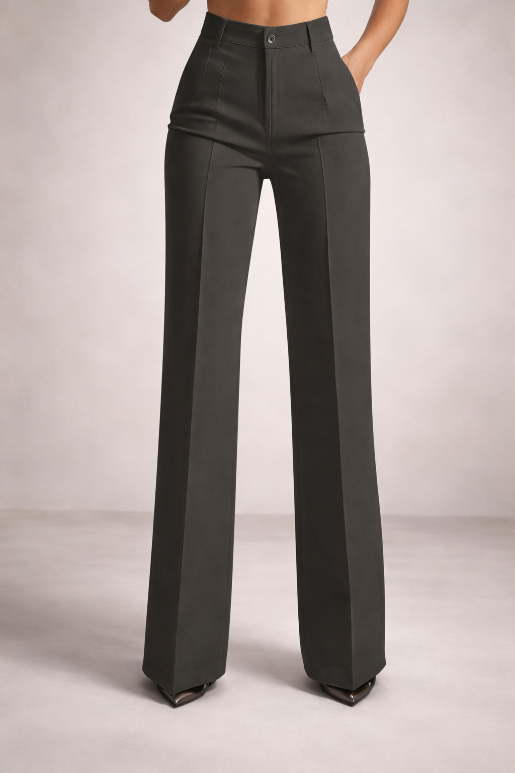 Pantalones elegantes de cintura alta