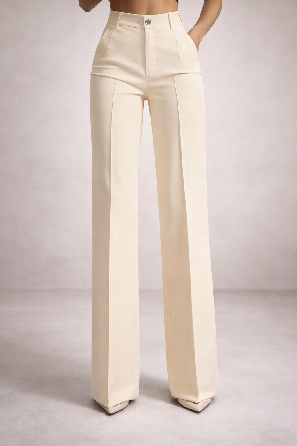 Pantalones elegantes de cintura alta