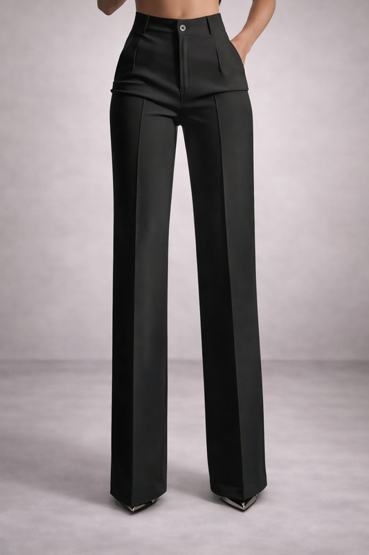 Pantalones elegantes de cintura alta