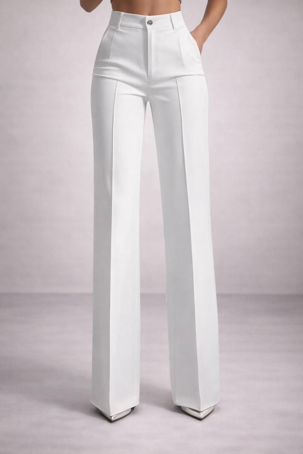 Pantalones elegantes de cintura alta