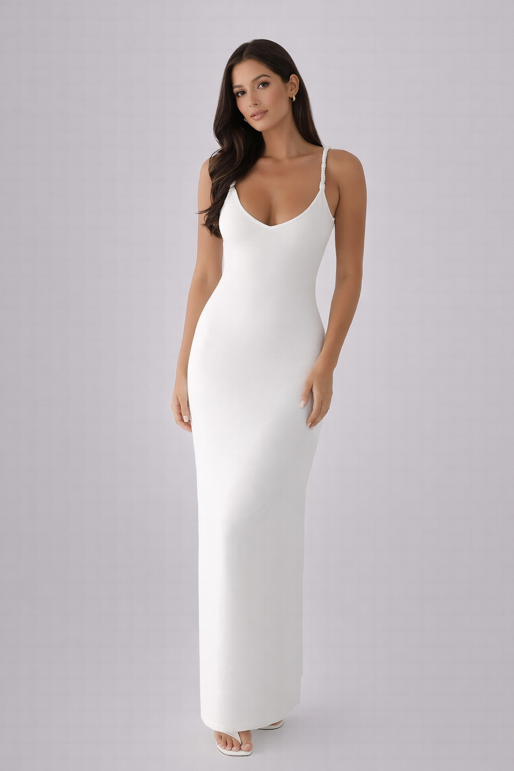 Vestido largo con espalda descubierta