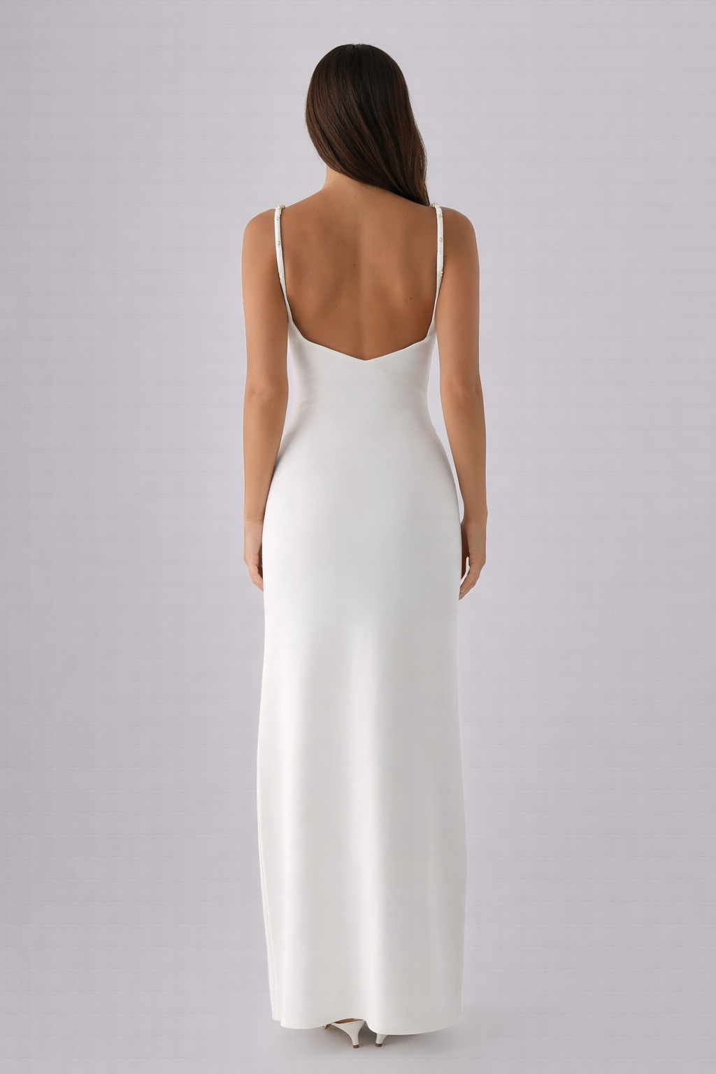 Vestido largo con espalda descubierta