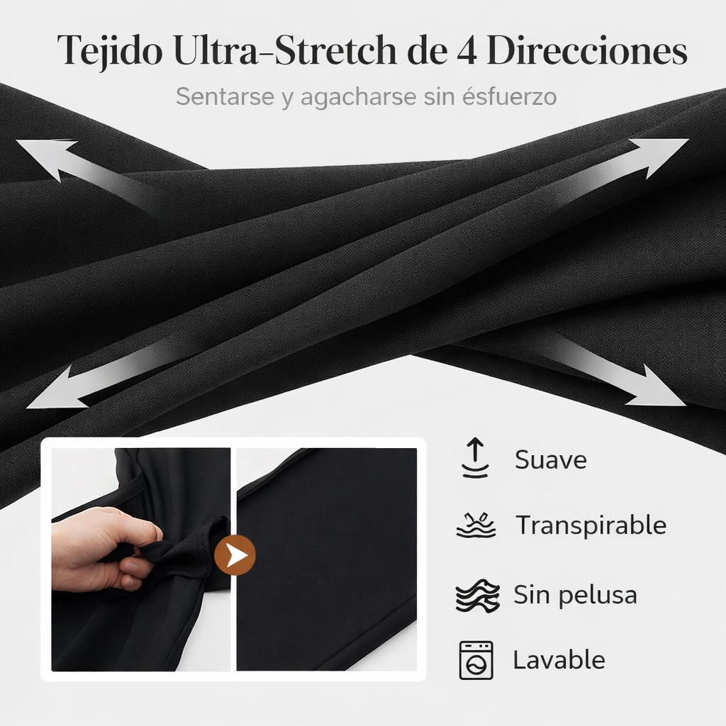 Pantalones elegantes de cintura alta