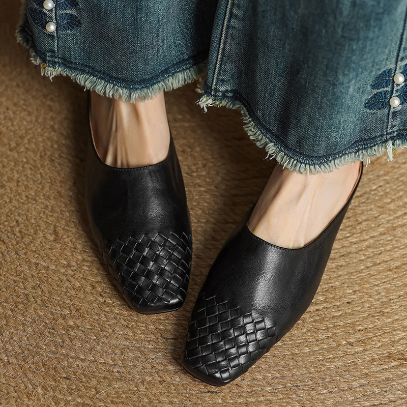 Dalvi – Mules de cuero con estilo relajado