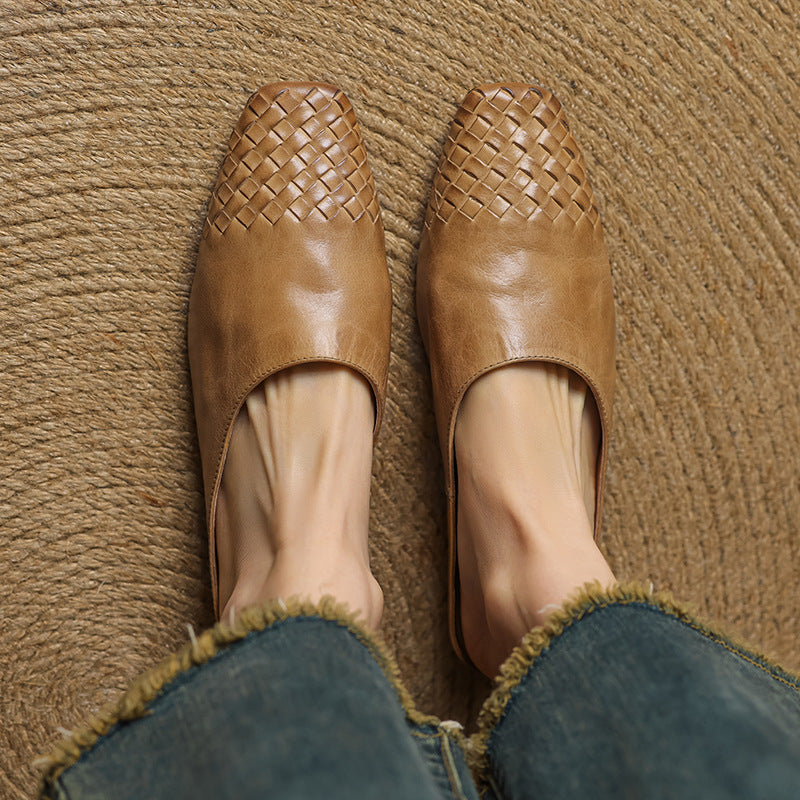 Dalvi – Mules de cuero con estilo relajado