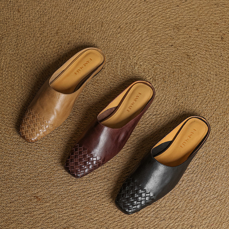 Dalvi – Mules de cuero con estilo relajado