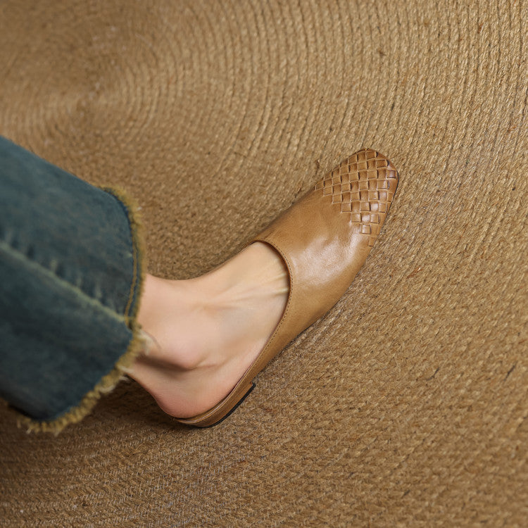 Dalvi – Mules de cuero con estilo relajado