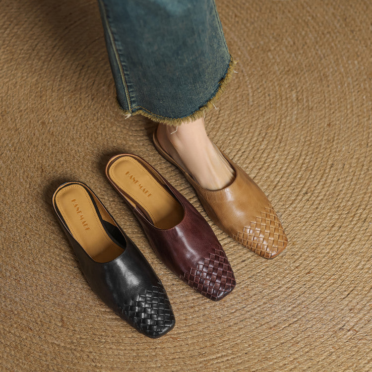 Dalvi – Mules de cuero con estilo relajado
