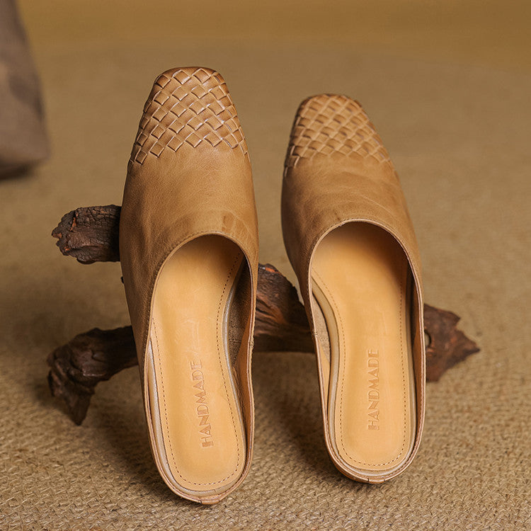Dalvi – Mules de cuero con estilo relajado