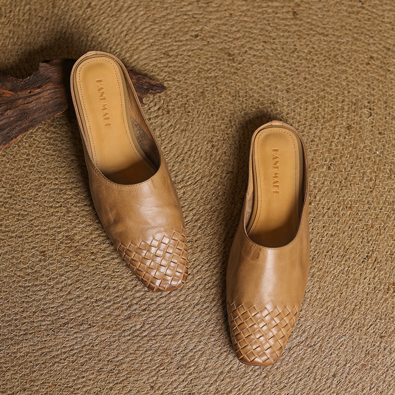 Dalvi – Mules de cuero con estilo relajado