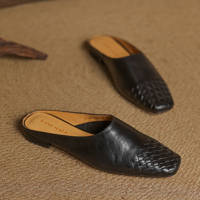 Dalvi – Mules de cuero con estilo relajado