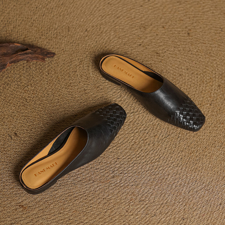 Dalvi – Mules de cuero con estilo relajado