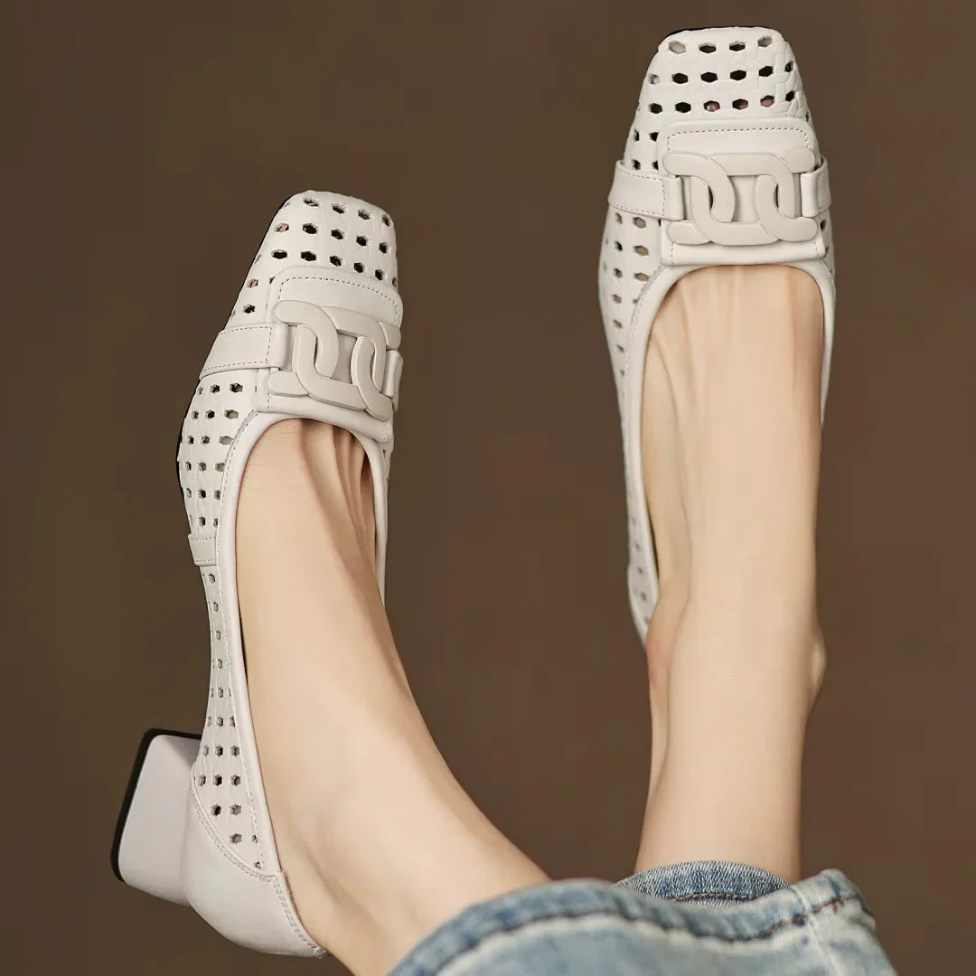 Tacones de cuero trenzado Solea
