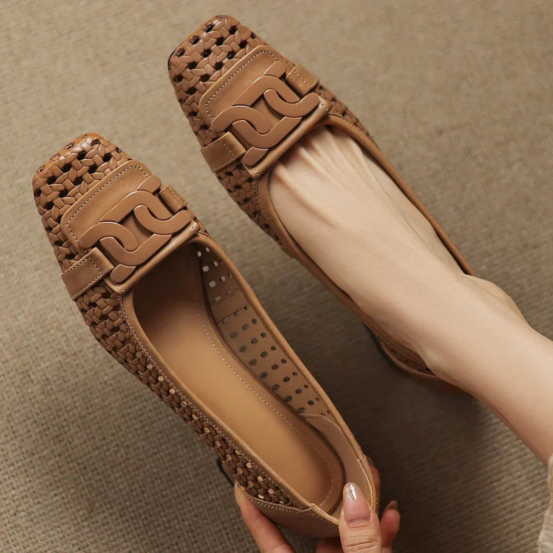 Tacones de cuero trenzado Solea