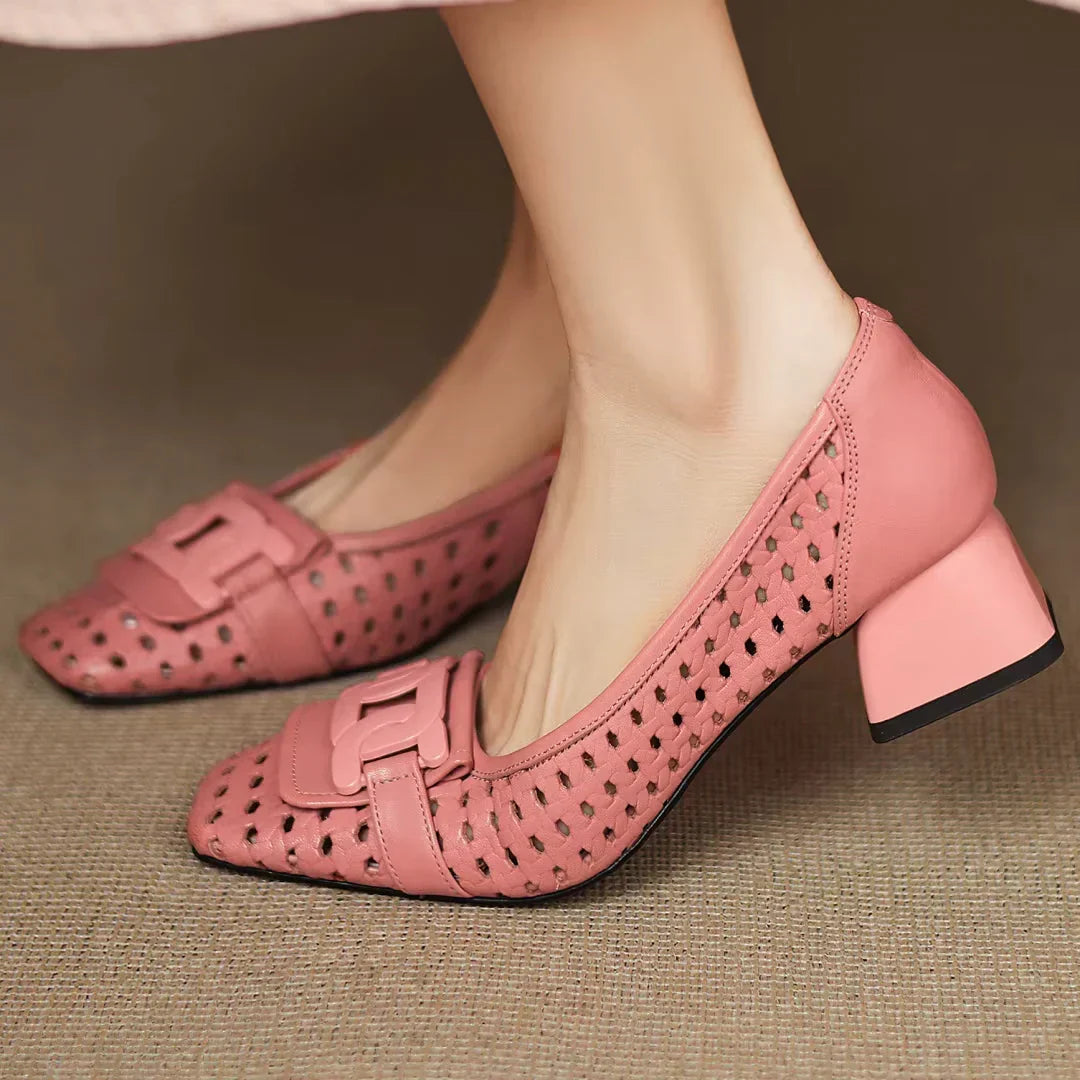 Tacones de cuero trenzado Solea