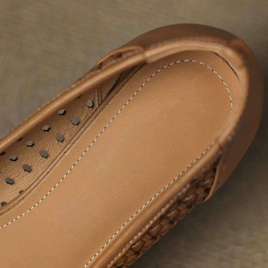 Tacones de cuero trenzado Solea