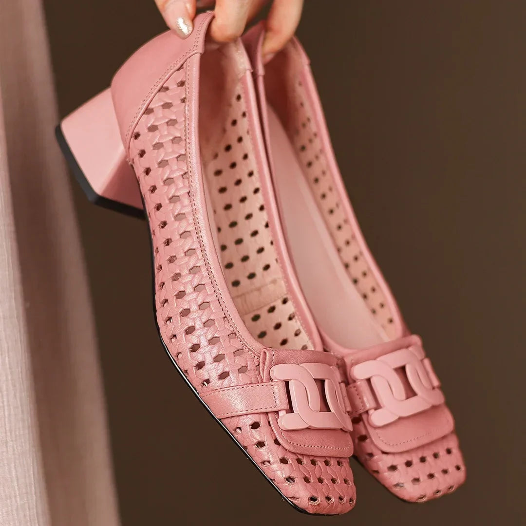 Tacones de cuero trenzado Solea