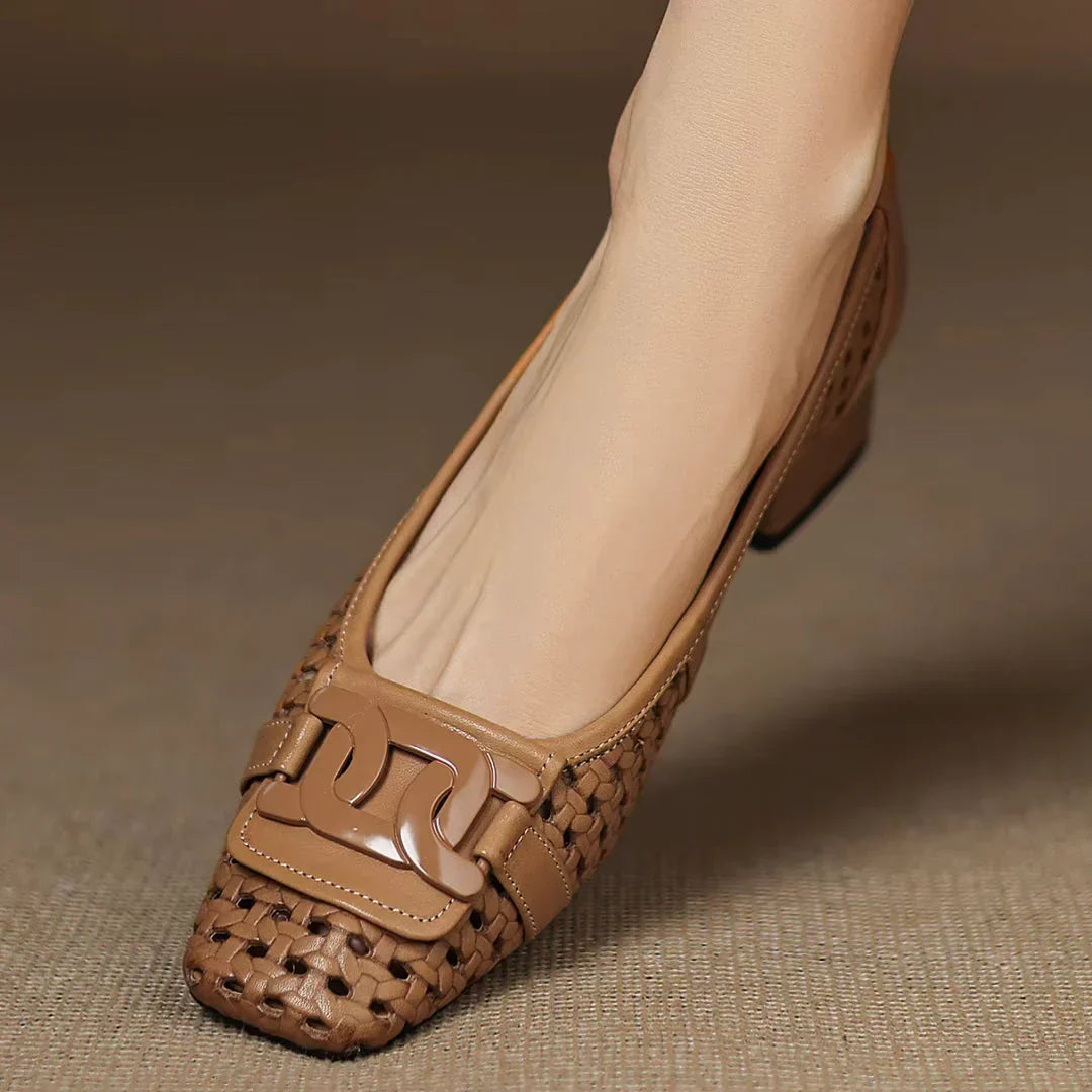 Tacones de cuero trenzado Solea