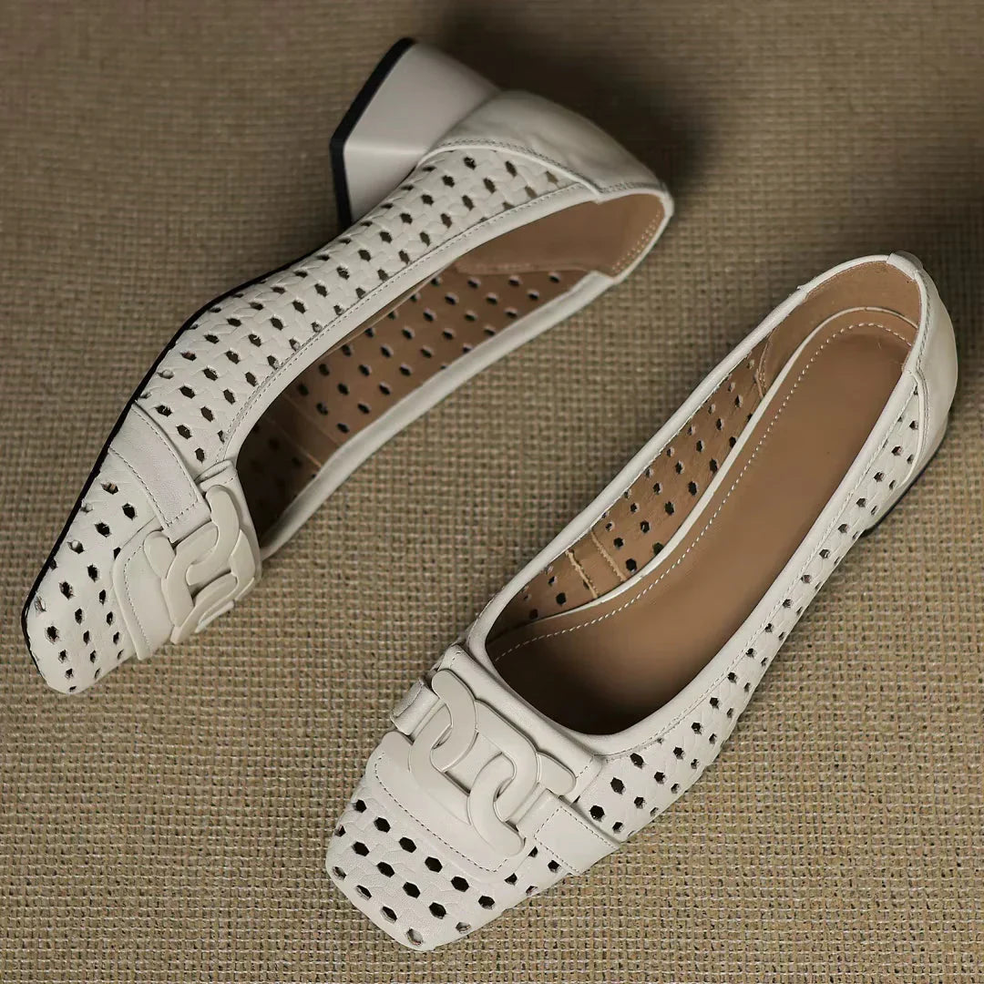 Tacones de cuero trenzado Solea