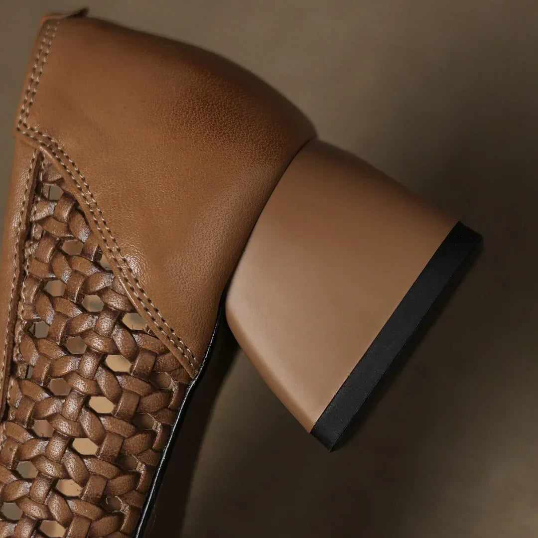 Tacones de cuero trenzado Solea