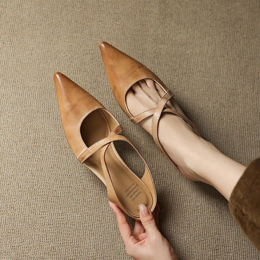 Aluna Mules de Piel Auténtica