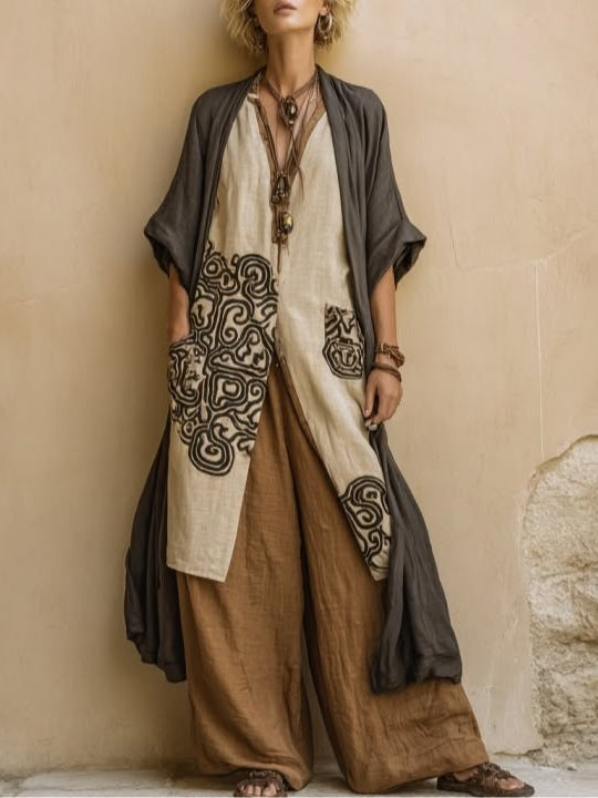 Valentina | Bohemian Length Accessory with Embroidery