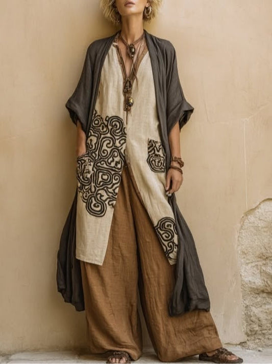 Valentina | Bohemian Length Accessory with Embroidery