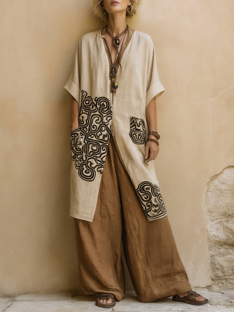 Valentina | Bohemian Length Accessory with Embroidery