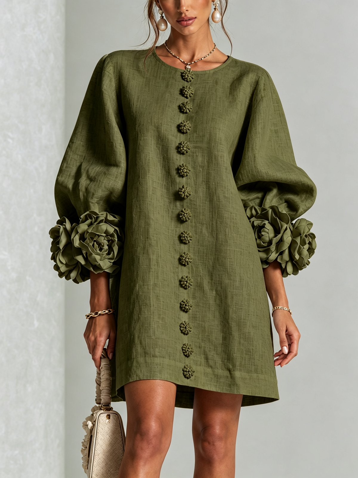Florence Minivestido Floral - Verde