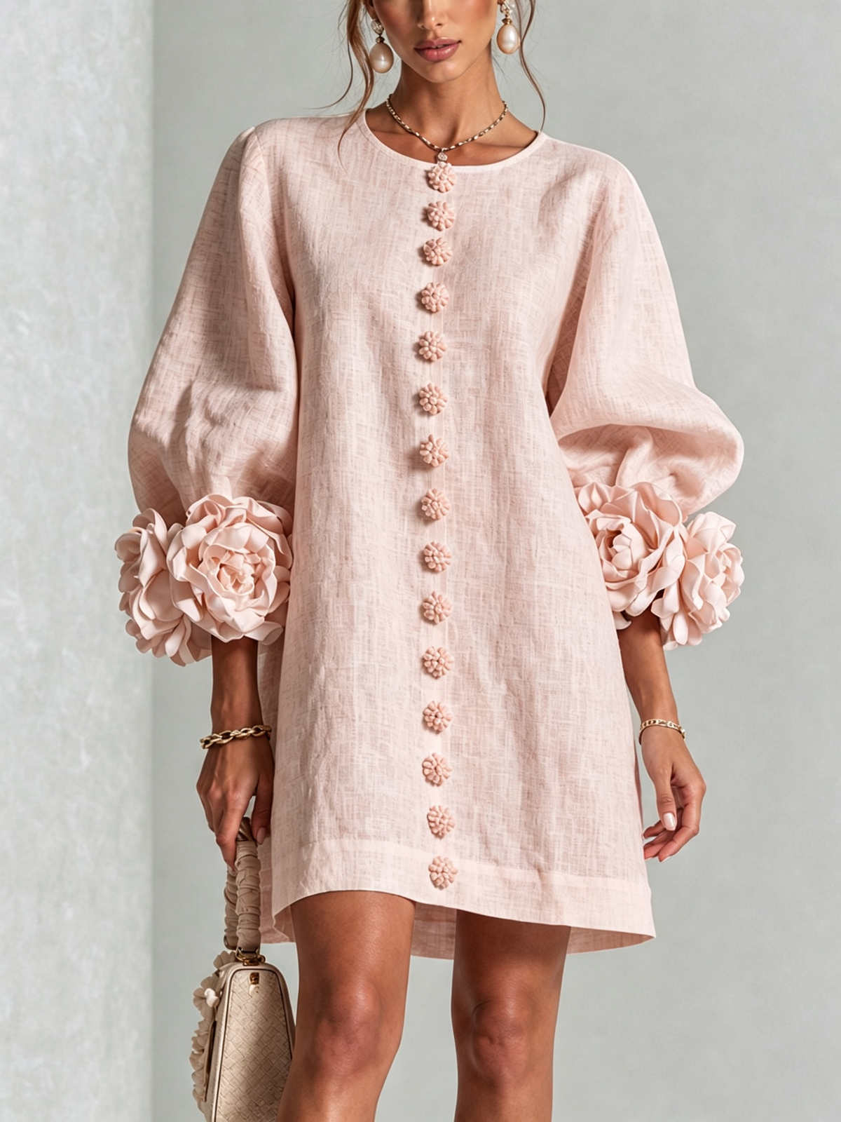 Florence Minivestido Floral - Rosa