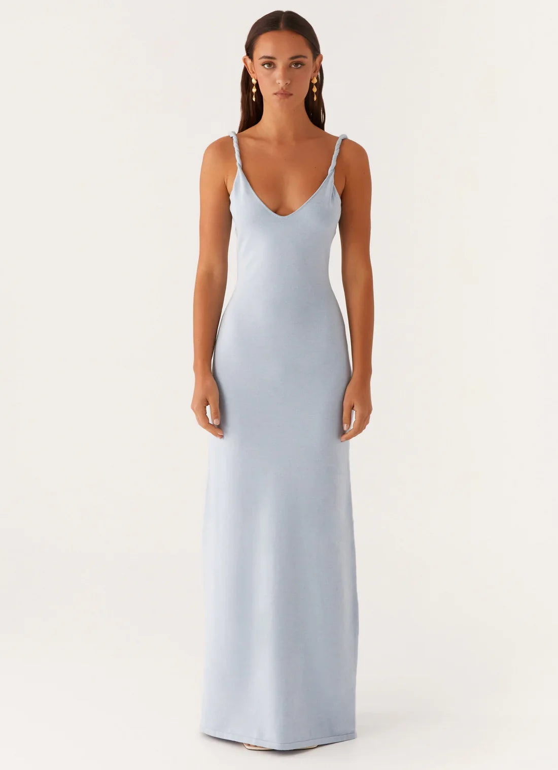 Vestido largo con espalda descubierta