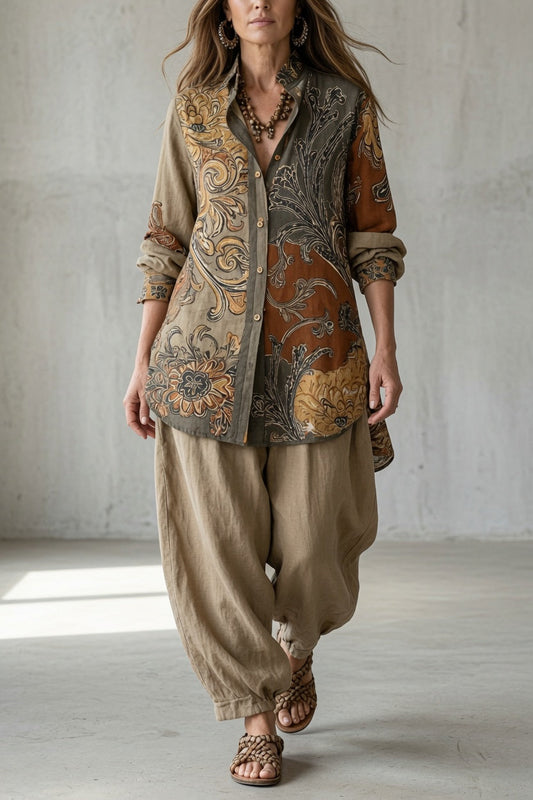 Conjunto Vintage Natalie - Beige
