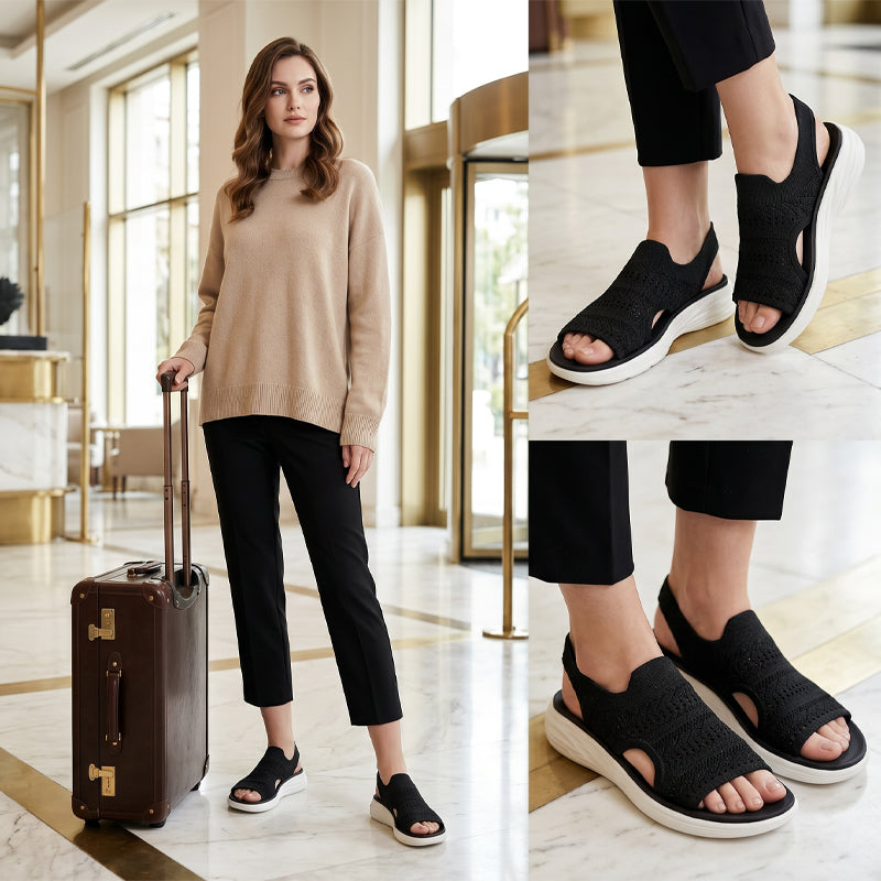 Isidora™ | Sandalias de plataforma de punto transpirable