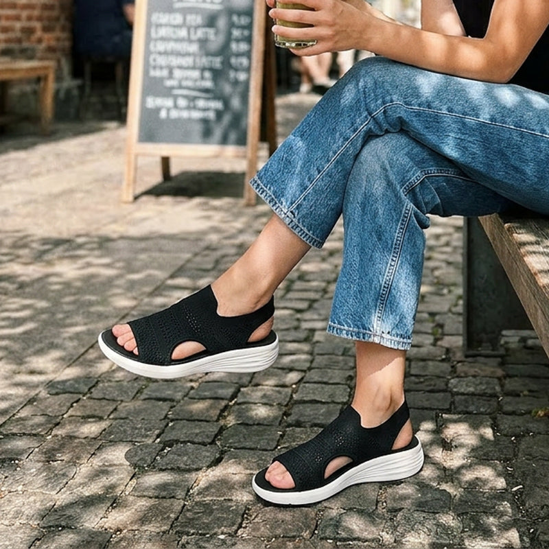 Isidora™ | Sandalias de plataforma de punto transpirable